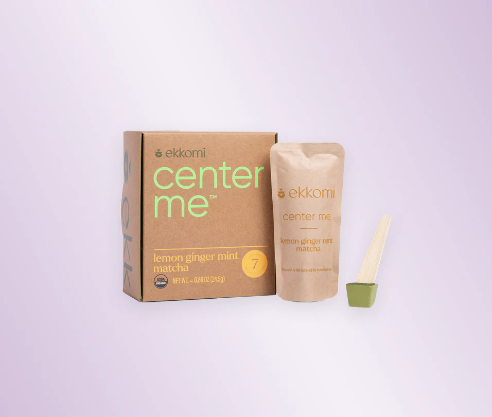 ekkomi center me matcha tea lemon ginger mint box