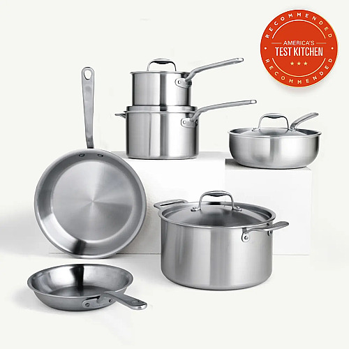 10-Piece Stainless Clad Set