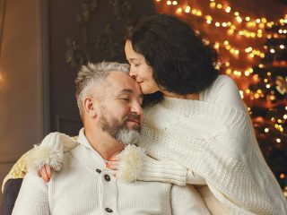 Couple enjoying holiday travel