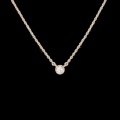 Medium Diamond Bezel Necklace