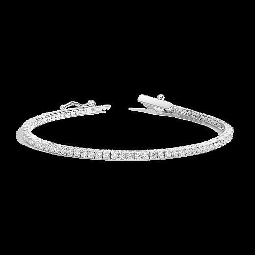 Lab Grown White Sapphire Tennis Bracelet