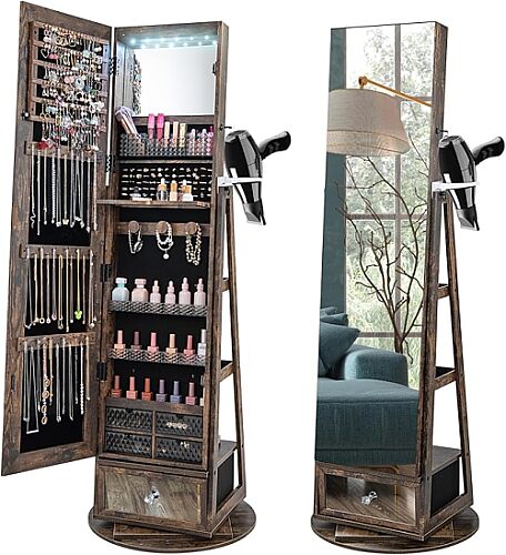360° Swivel Jewelry Cabinet