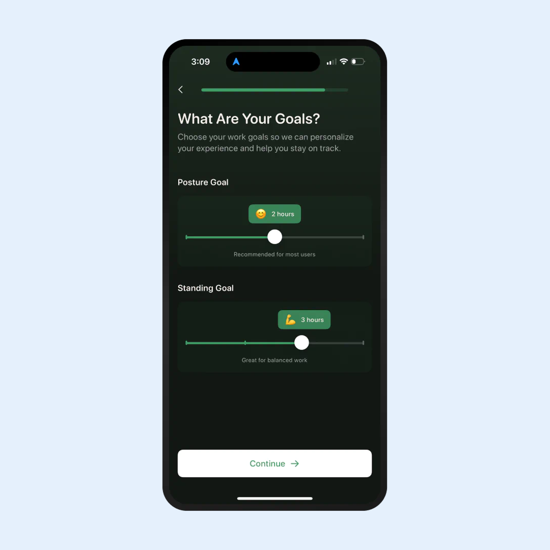 Ergonomics App Branch April Goals