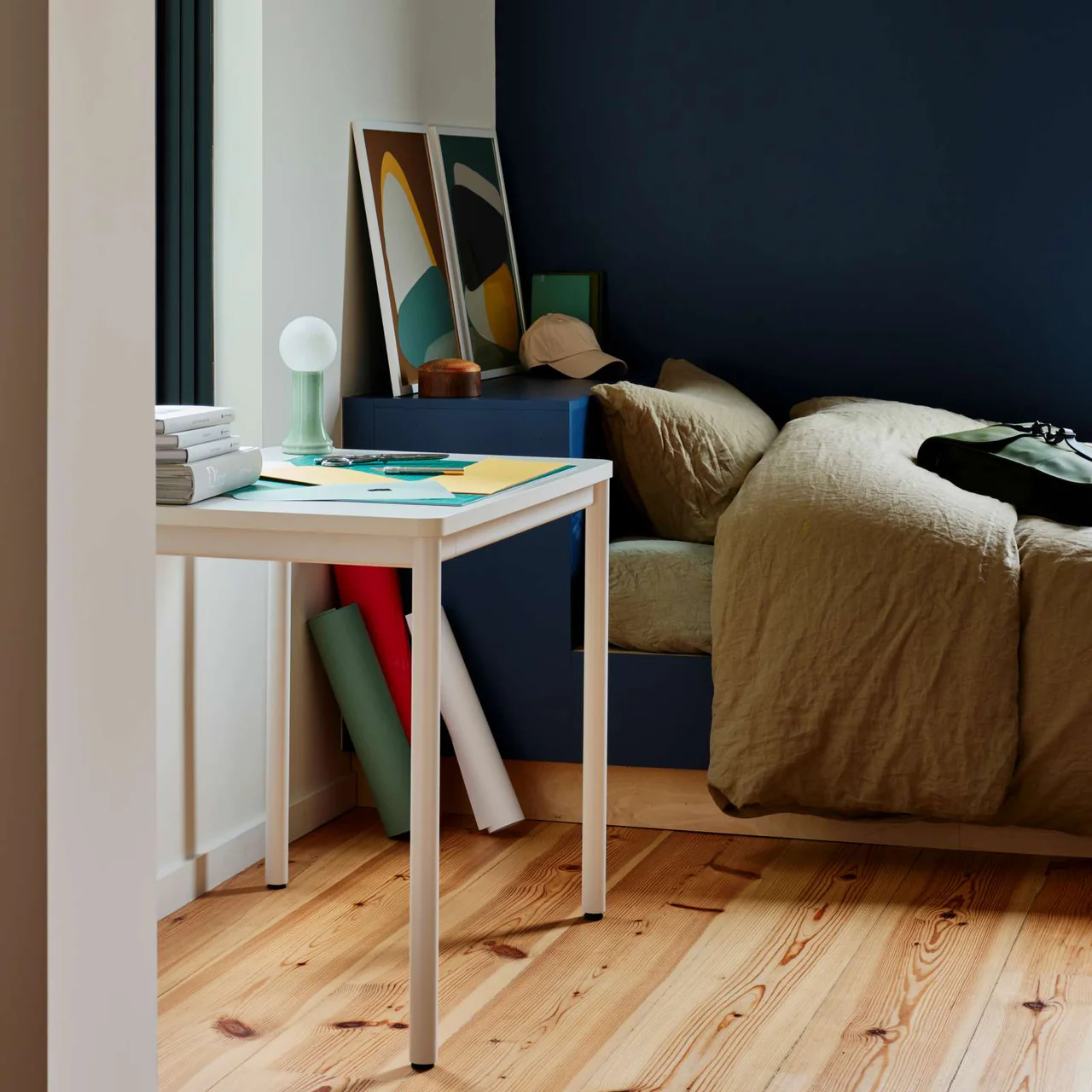The Branch Daily Desk in a stylish bedroom with modern decor