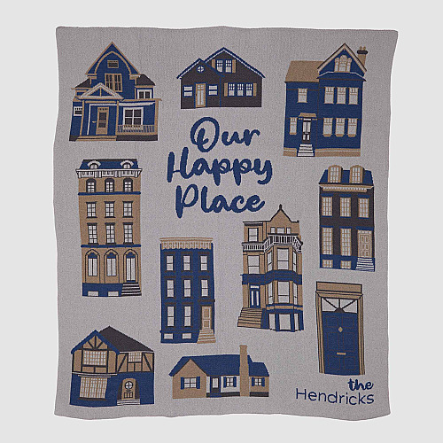 Personalized Knit Throw Blanket