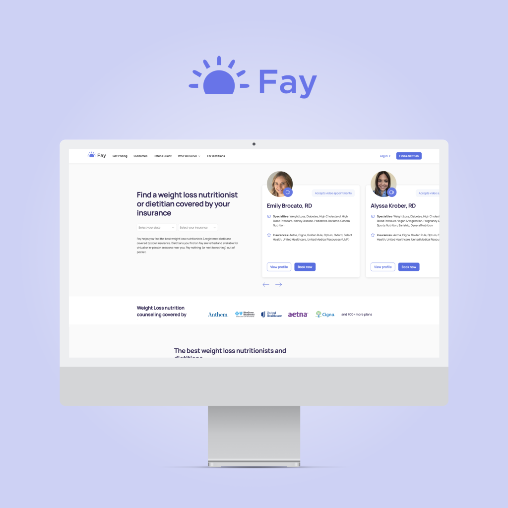 desktop with image of fay's website desktop with image of fay's website