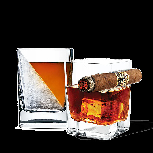 Whiskey Wedge + Cigar Glass Bundle